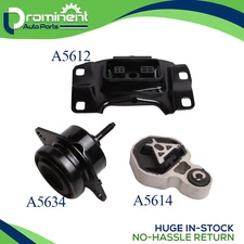 3pcs Engine Motor & Transmission Mount for 2012-2015 Ford Explorer l4 2.0L Turbo