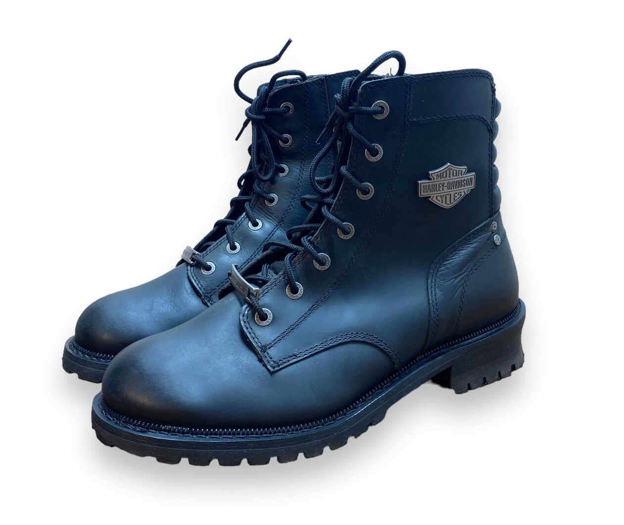 Harley Davidson boots landry men's 12 black leather motorcycle boots 93551 eBay