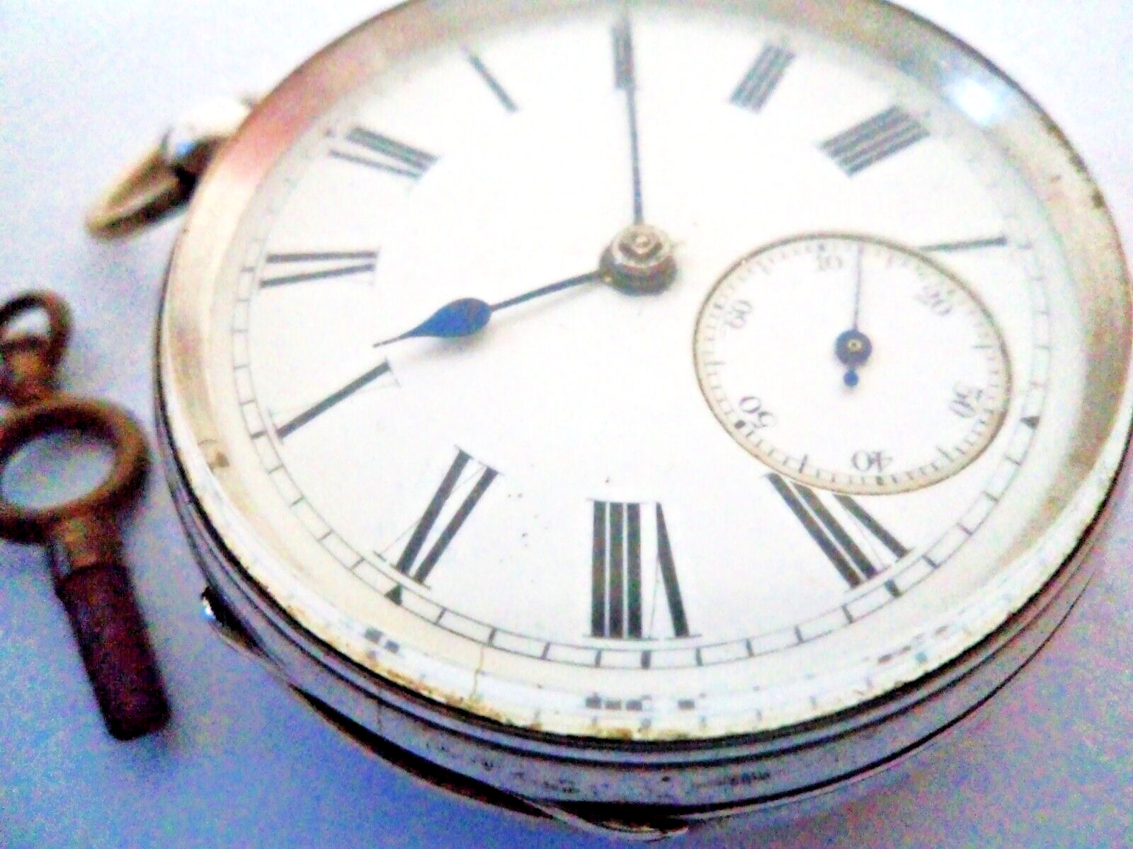 ANTIQUE VICTORIAN 1885 GOLIATH FUSSE SILVER  POCK… - image 2