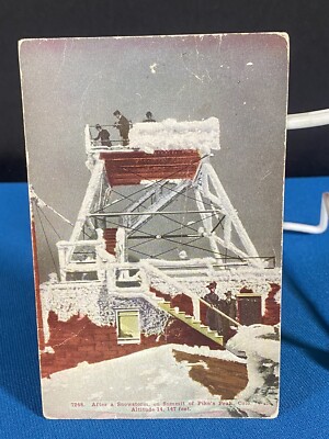 Pike's Peak After Snowfall Colorado Vintage Postcard Unposted