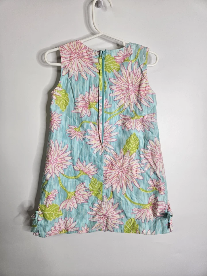 Vestido Lilly Pulitzer Carolina Niña Surf Azul Todo Tahled Up Azul Rosa 4 Foto 2 de 4