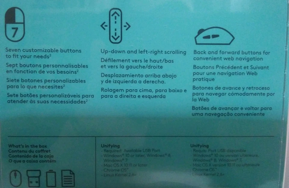 Logitech Performance Plus Wireless Mouse NEW hyper-fast scroll, 7 custom buttons - Image 3 of 4