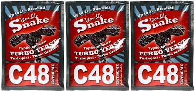 3x Double Snake C48 EXTREME Destillierhefe bis zu 21 %