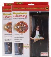 2X Insektenschutz TüR 210X100Cm TüRvorhang Magnetisch Fliegengitter Anthrazit
