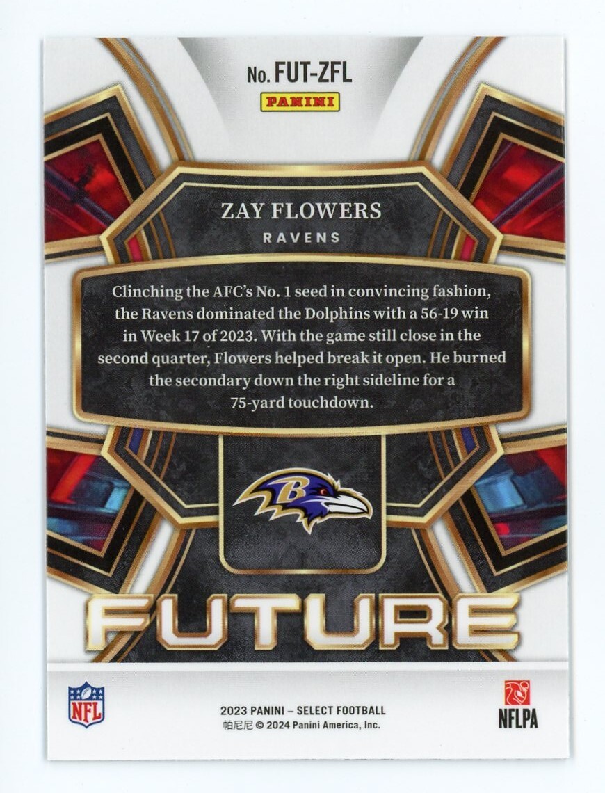 2023 Panini Select Select Future Zay Flowers #FUT-ZFL Rookie RC | eBay