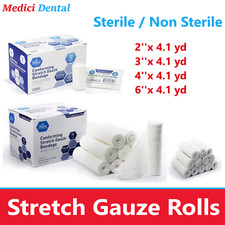 Stretch Gauze Bandage Roll -  Sterile / Non- Sterile 2", 3", 4" x 4.1 Yards USA