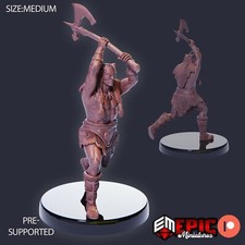 Barbarian Champion Axe Epic Miniatures Monster RPG D D Pathfinder 3D Print