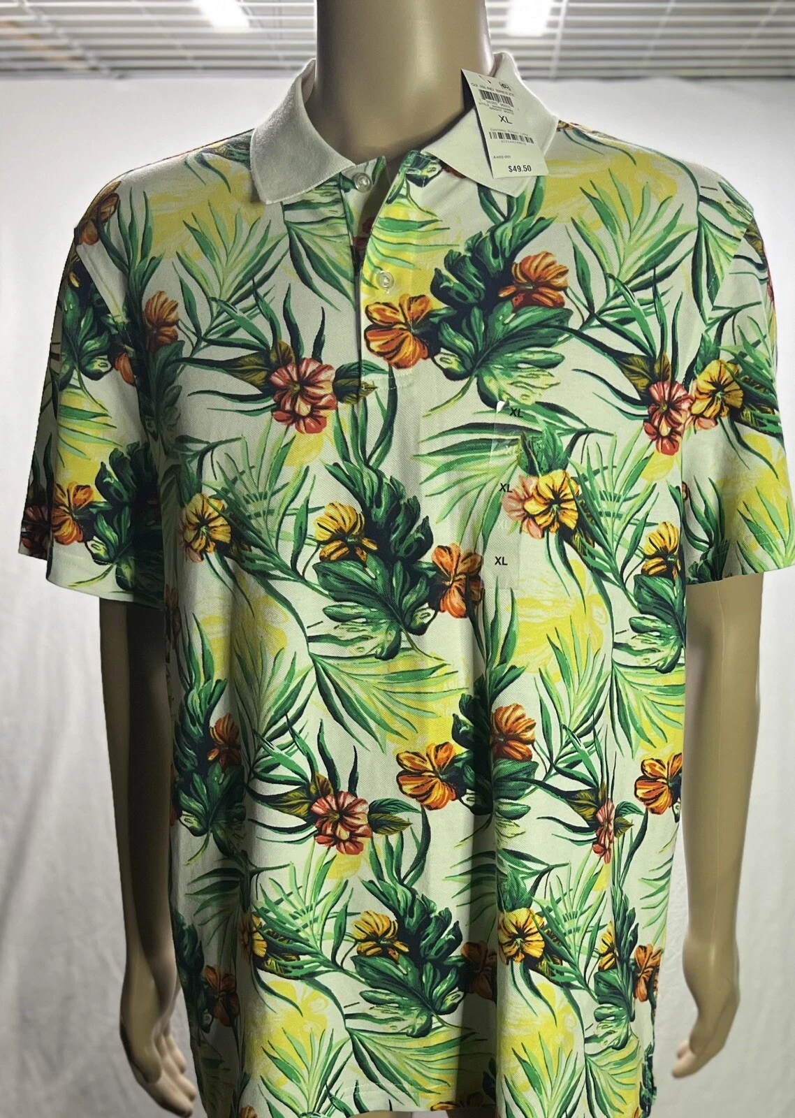Club room Floral Island Breeze Mens shirt xl