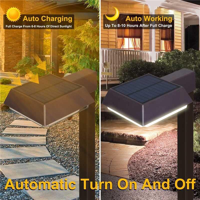 Bobcat Solar Wegeleuchten Set, 4 Stück – Superhell Mit Warmweiß/Tageslicht Modus Für Garten, Auffahrt & Gehweg