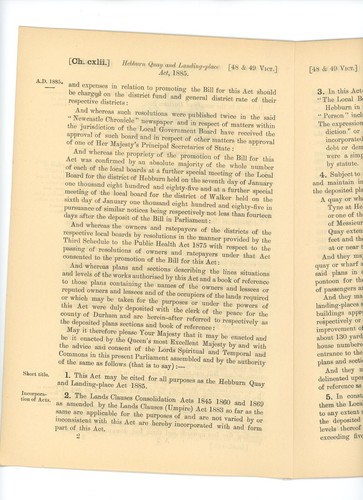 Antique Act of Parliament Quay Hebburn Durham 1885 politics Document - Picture 3 of 4