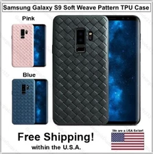 Samsung S9 - Modern Luxury Ultra Thin Woven Grid Soft Silicone Phone Case Cover.