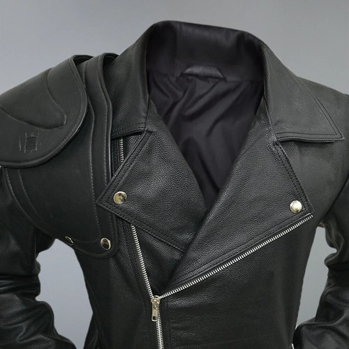 Mad Max 2 Road Warrior Biker Full Sleeves Leather Jacket - Picture 4 of 6