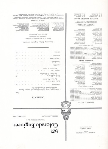Revista Colorado Engineer enero 1940 University College UoC - Imagen 3 de 3