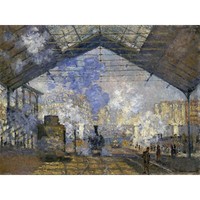 Claude Monet Der Bahnhof Saint Lazare Kunstplakat Ungerahmter ExtragroßEr Druck