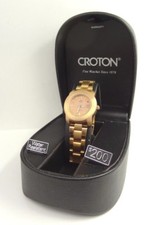Croton Date Rose Gold Tone Stainless Steel Women's Watch