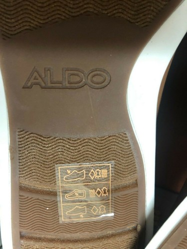 Men’s Aldo Brown Tan Leather Lace Up Casual Shoe Size 8 New Without Box - Picture 10 of 12