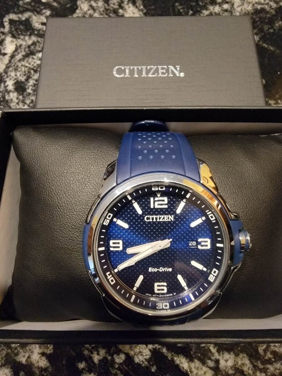 Citizen AW1158-05L 45mm Silver Stainless Steel Case with Blue