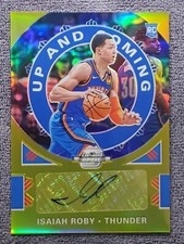 2019-20 Panini Contenders Optic Up and Coming Gold /10  Auto #14 Isaiah Roby 