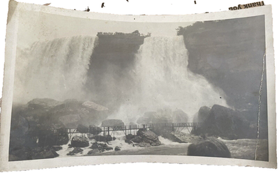 #ad Niagara Falls NY Vintage Photograph 1959 Bridge 11 x 6.5 inch $24.77