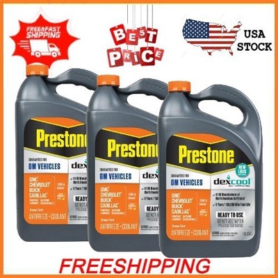 3 pack Prestone DEX-COOL Antifreeze+Coolant for GM Vehicles; Extended Life 1 gal