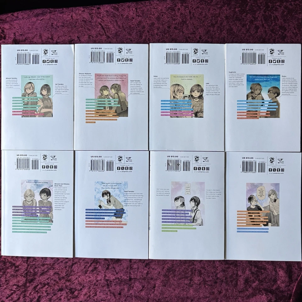 Assorted Entanglements Volumes 1-8 Yuri Manga By Mikanuji Foto 3 de 4