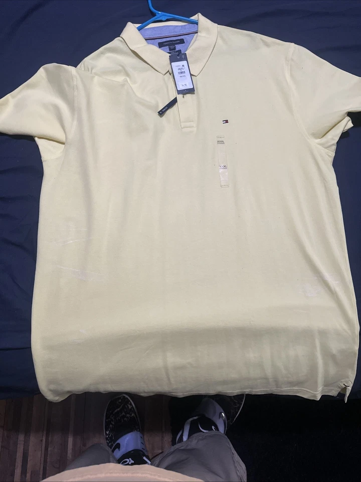 NWT Mens Tommy Hilfiger Stretch soft cotton Slim Fit Striped Polo - Image 3 of 4