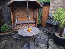 Mosaic Top Bistro Set Table and 2 Chairs