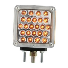 77622 Square 2 Face Amber/Clear LED Pedestal Pearl amber/clear Driver Side