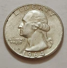 1964 Washington Quarter • NMM 90% Silver • Strong Detail    X91