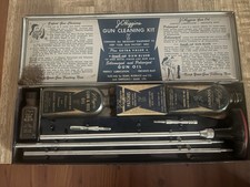 Vintage J.C. Higgins Gun Cleaning Kit Sears Complete w/ Case Oil Solvent Bluer