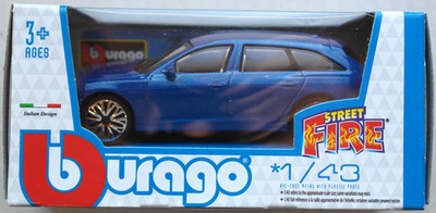 Bburago Audi A6 Avant blaumetallic 1:43 Neu/OVP Modellauto Auto PKW Kombi Car