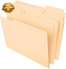 File Folders 100 Pack Durable Manila Folders Letter Size 8.5 X 11