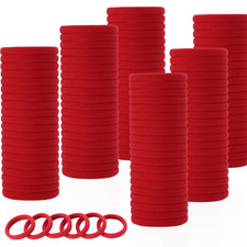 120 Pcs Deep Red Hair Ties for Women, No Damage Soft Seamless Nylon Hair Elastic