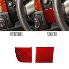 For Silverado/Tahoe/Sierra 2007-14 Red Carbon Fiber Below Speedometer Cover Trim