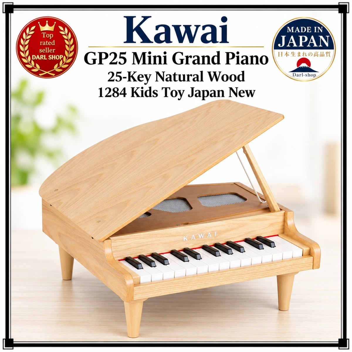 Kawai GP25 Mini piano de cola 25 teclas madera natural 1284 juguete para...