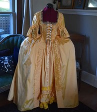 Historical Masquerade Colonial Georgian Costume Dress Gown 18th Century Rococo