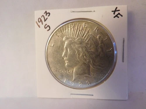 1923 S Xtra Fine Peace Silver Dollar San Francisco Mint $1