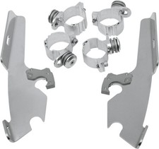 Memphis Shades Trigger-Lock Mount Kit, Fats/Slim Windshields Polished #MEM8973