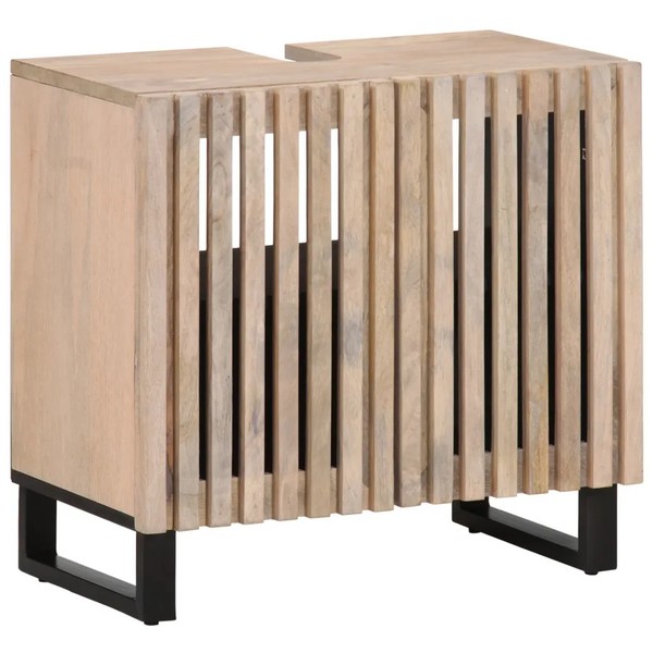 Waschbeckenunterschrank Massivholz Mango 62X34X58 Cm BadmöBel Badezimmer-image
