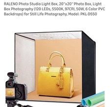 RALENO Photo Studio Light Box Photo Box 20''x20''