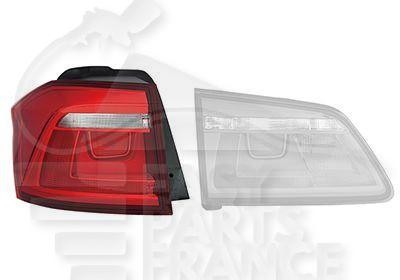 Feu arrière-gauche extérieur rouge pour réparer carrosserie Golf Sportsvan