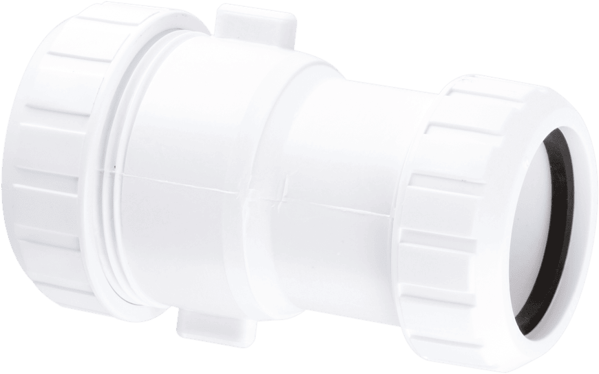 Mcalpine Z28L 2"" Surefit Straight Connector For Plastic, Copper, And Iron Pipe