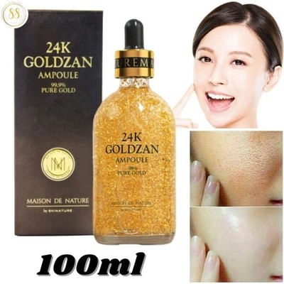 24K Gold Facial Serum Pure Gold 99% MAISON DE NATURE 24K Goldzan Ampoule  100 ml