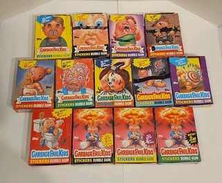 1986 1988 Garbage Pail Kids Original Series 3 15 Empty Box Lot x13 and Wrappers