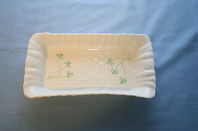 Belleek Shamrock Kylemore Candy Mint Tray & Box 13th Brown Mark Ireland