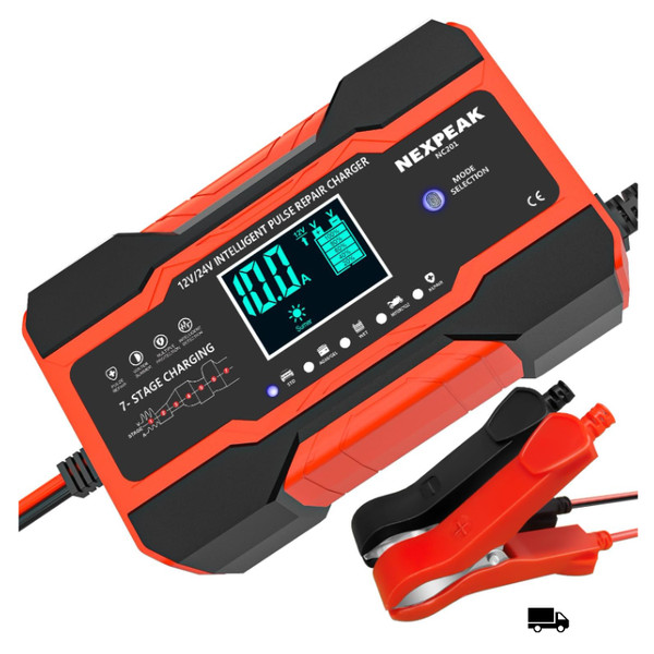 12V 24V Auto Akku LadegeräT Temperaturkompensation 10A-image