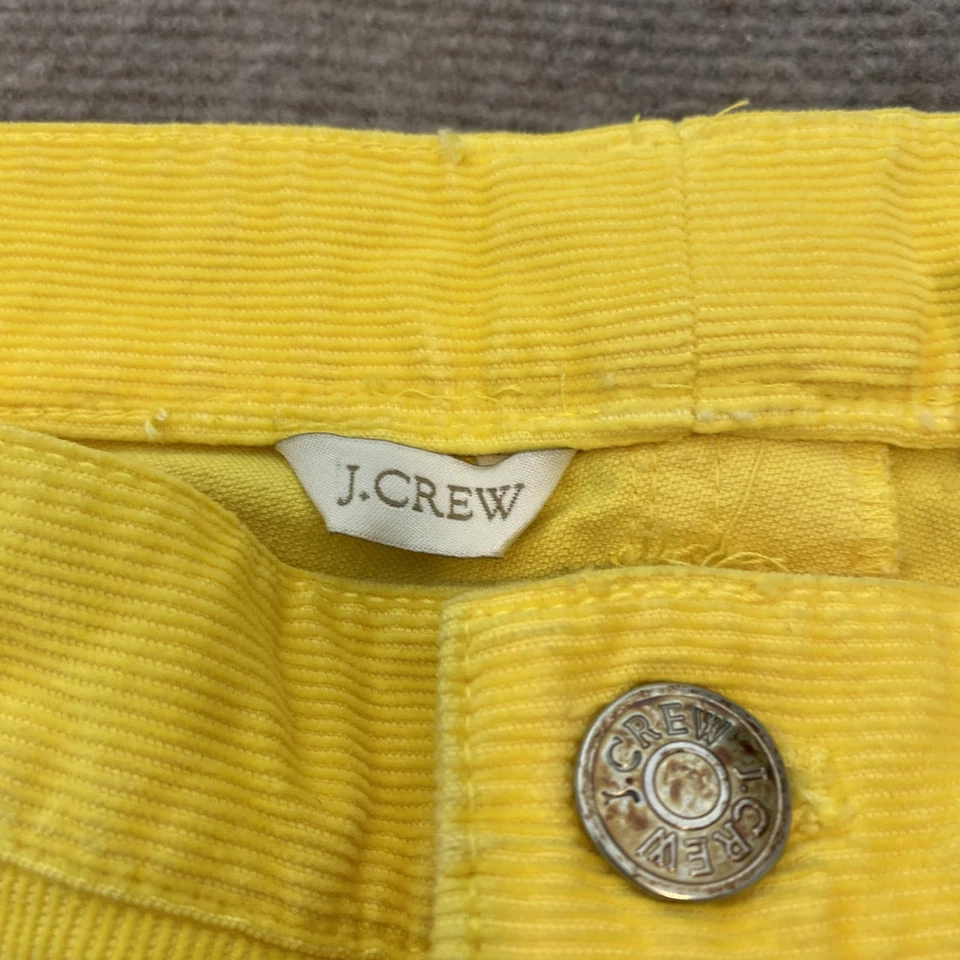 Calça J Crew Feminina 31R Veludo Amarelo City Fit Flare Cintura Média Elástica - Imagem 4 de 4