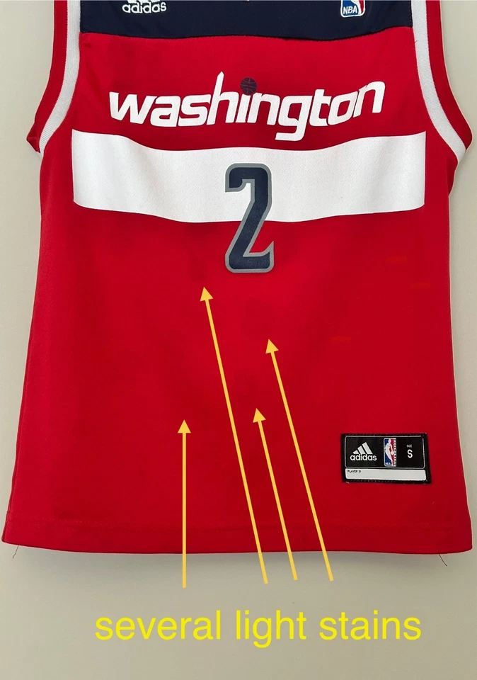 Washington Bullets John Wall #2 Basketball Jersey Youth Size Small (8) Boys Kids - Image 4 of 4