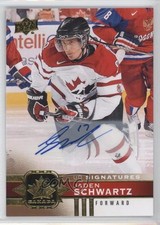 2017 Canadian Tire Team Canada Gold Foil Signatures Jaden Schwartz #22 Auto 2a8