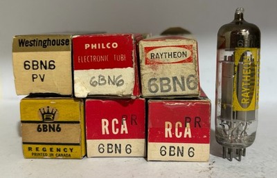 LOT OF 6 Various Brand Type 6BN6 Vacuum Tube NOS/NIB (#55335)